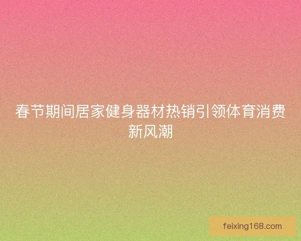 春节期间居家健身器材热销引领体育消费新风潮 春节期间居家健身器材热销引领体育消费新风潮